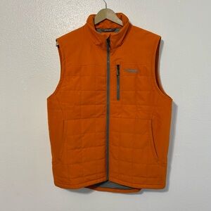 Sitka Gear Men’s Large Grindstone Work Vest Orange Full Zip Outdoor Hiking